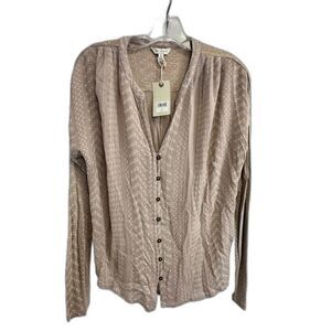 NWT Lucky Brand Gauzy Mudcloth Print Top medium 33